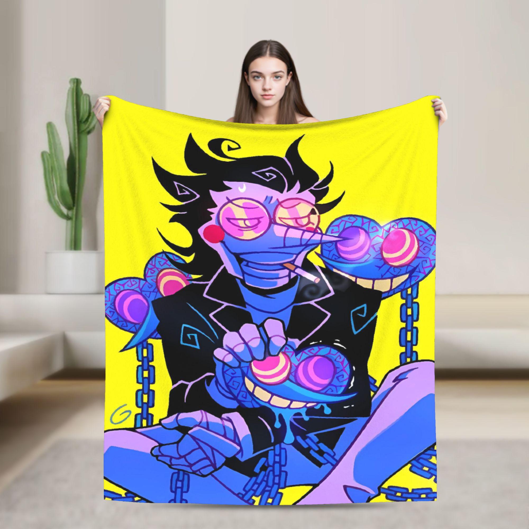 

Cartoon Tv Tenna Game Deltarune Flannel Blanket Warm Soft Throw Blanket for Outdoor Airplane Travel Bedspread Sofa Bed Cover 75x90cm