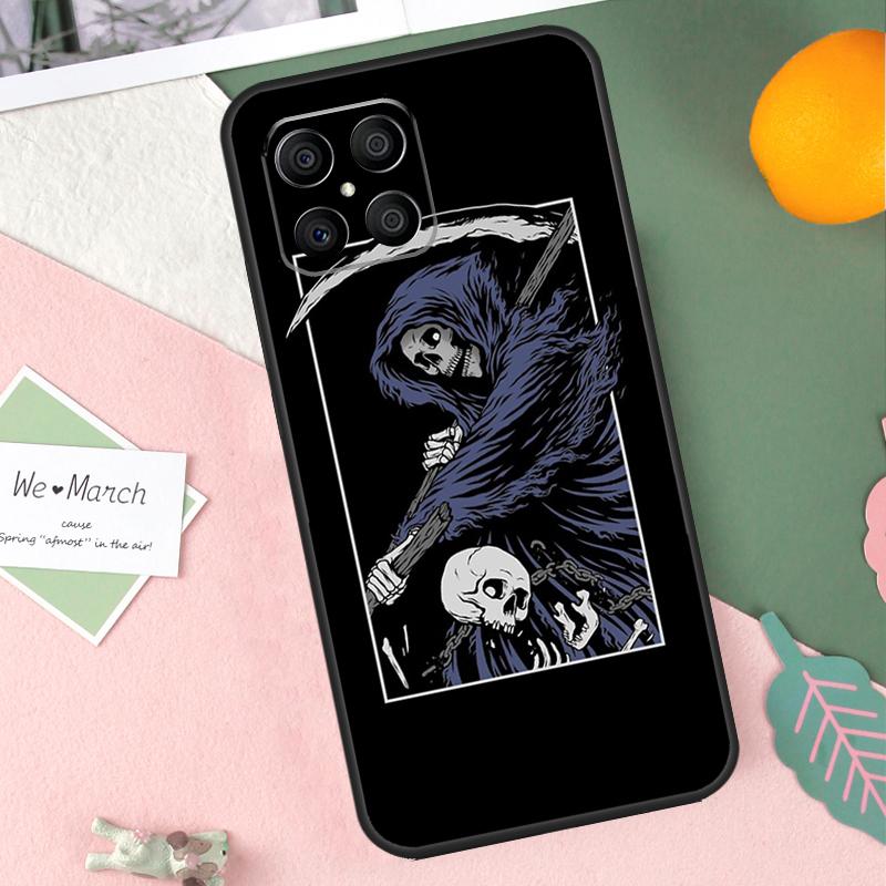 Death Tarot Case For Honor X9b X8b X9a X8a X8 X9 X9c 50 70 90 Lite Honor 200 Pro Magic 7 5 6 Lite Cover