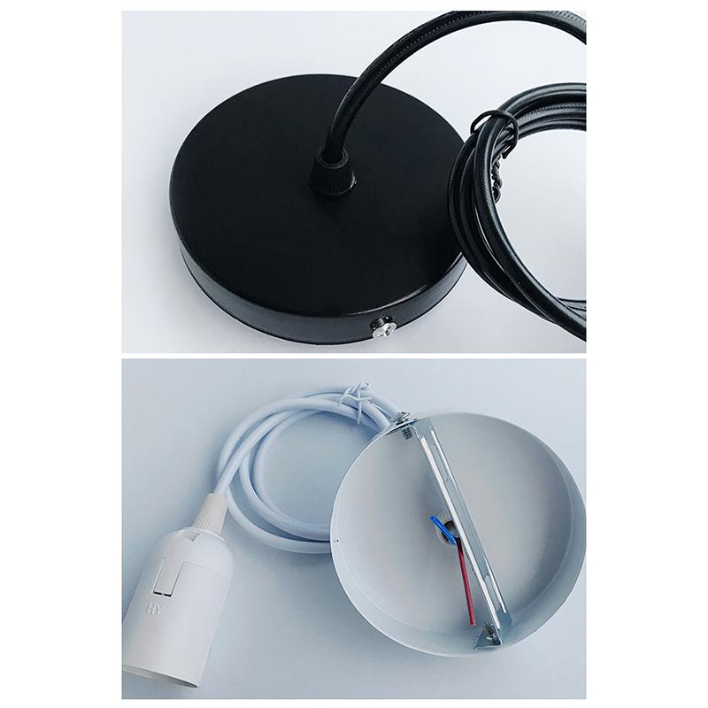 E27 Hängelampenfassung mit 0,5/0,8/1/1,2/1,5/2M Hängekabel Deckenlampensockel für Haushaltshänge-Pendelleuchte Kronleuchter