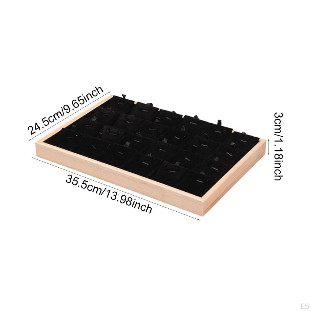 Jewelry Display Tray Holder Organizer Earrings 24 Individual Compartment Multipurpose Gifts Sturdy
