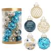 25 PCS Christmas Glitter Ball Ornaments Xmas Tree Pendant Decorations For Holiday Wedding Festival Decor 9 Colors 26.8x16x18cm