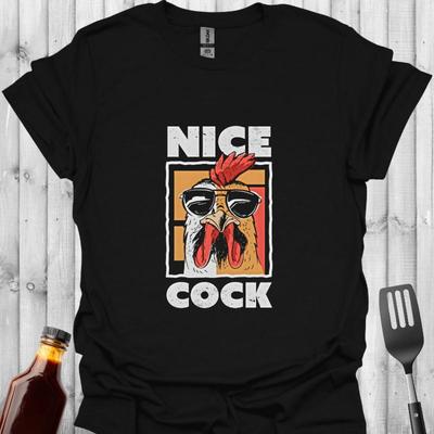 Nice Cock T-Shirt – Cheeky Rooster BBQ Humour