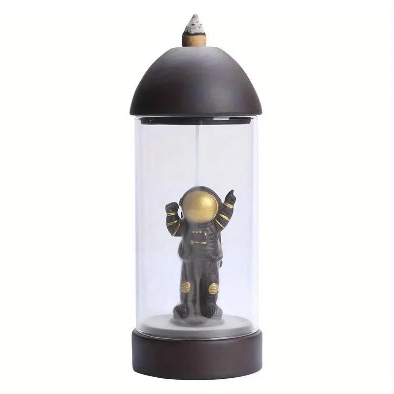 1pc,Astronaut Desktop Ornaments, Windproof Backflow Incense Burner, Incense Censer, Incense Base (Without Incense)