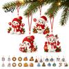 Accenti Creativi Fai da Te per la Casa 4 Pezzi Kit Pittura Diamante Finto da Appendere per Albero di Natale, Progetti Artigianali Pittura con Mini Diamanti Kit Ornamento per Bambini, Acrilico