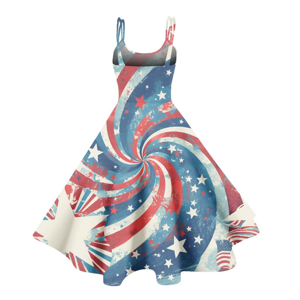 Dámské ležérní módní potisk Sexy punkové retro šaty Retro šaty