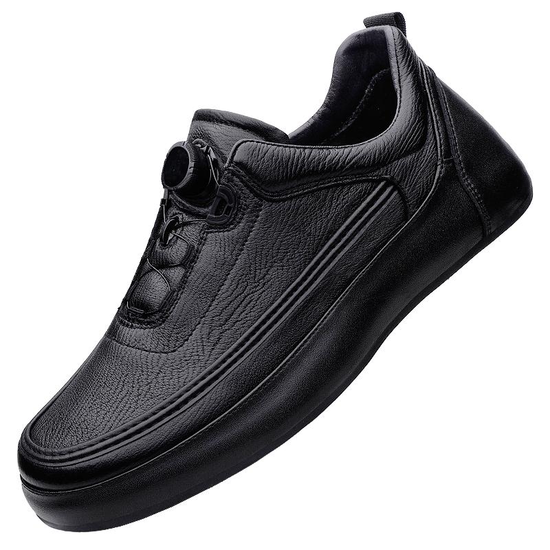 

Luxury Men s Casual Leather Flat Designer Shoes 2026 New Outdoor Slip-On Walking Shoes Classic Soft Bottom Business Shoes 38 чёрный