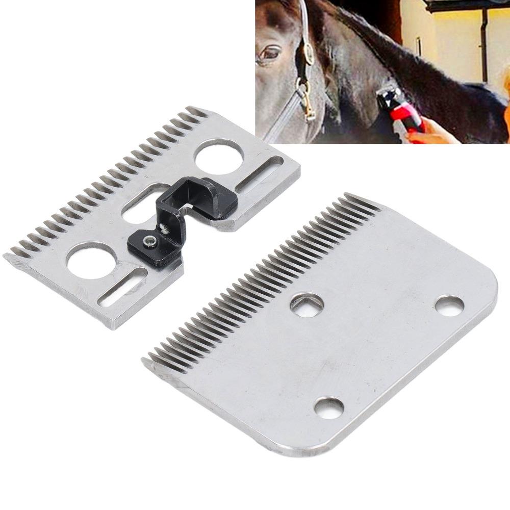 2pcs Carbide Material Horse Clipper Blades Livestock Hair Trimmer Blades  For Horse Grooming