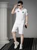 European Style Trendy Badge Embroidered Polo Shirt Men's Turn-Down Collar Short-Sleeve T-Shirt Men's 2025 New Summer Top