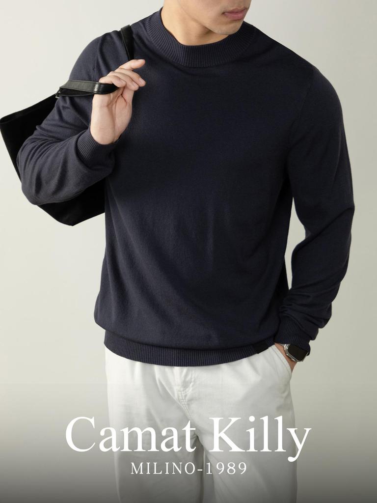 CamatKilly • Men's Soft Knitwear: Luxurious, Thick, Anti-Pilling, High-Elastic Base Layer for Autumn and Winter.