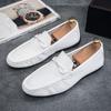 Hot Sale Black Leather Loafers Men Slip-on Casual Shoes Breathable Soft Mocassin Man Comfortable Social Shoe Male Driving Flats