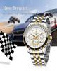 Premium Multi-Function Men's Sports Chronograph Luminous Waterproof Watch with Solid Steel Band
