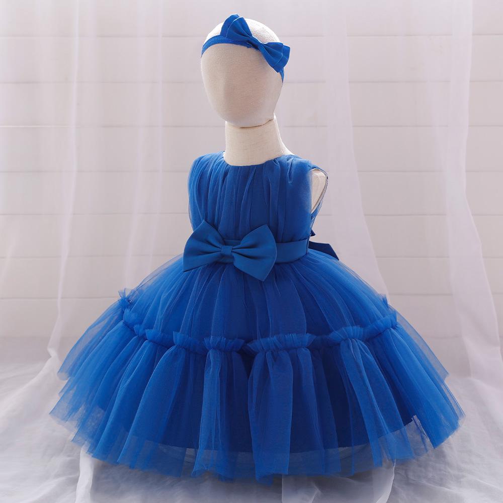 Vestido de Princesa de Malla para Niños 2025: Vestido Tutú Infantil para Primer Cumpleaños o Boda