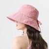 Breathable Fisherman Hat Solid Color Wide Brim Sun Hat Simple Sunscreen Bucket Hat  Beach