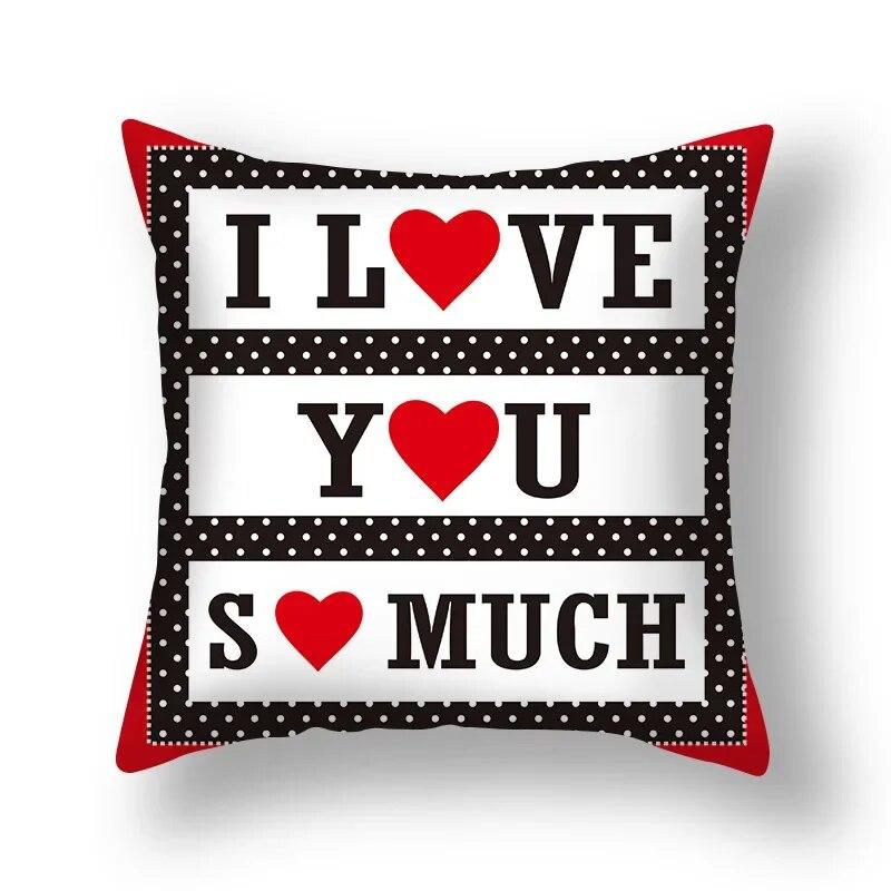 Love Sweet Cartoon Pillowcase Wedding Party Birthday Festival Decoration Sofa Office Seat Car Cushion Cover Home