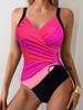 2025 Sexy Tight Drawstring One-Piece Bikini - New European & American Hot Spring Swimwear