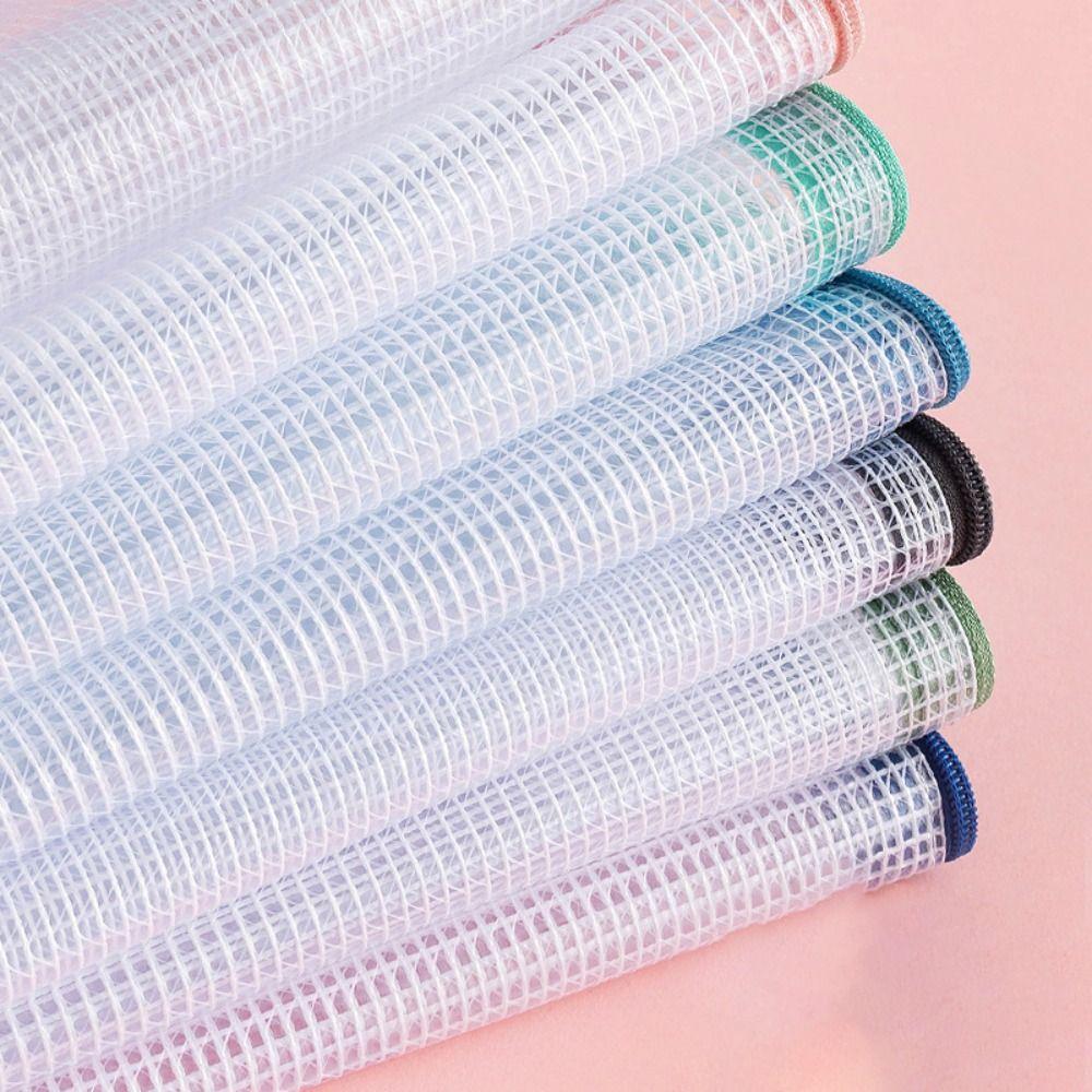 Zipper Document Storage Bag Thickened File Folders Durable A4 Mesh File Bag  School Office Supplies