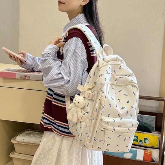 Floral Backpack for Girls Large Capacity Backpack with Padded Shoulder Straps