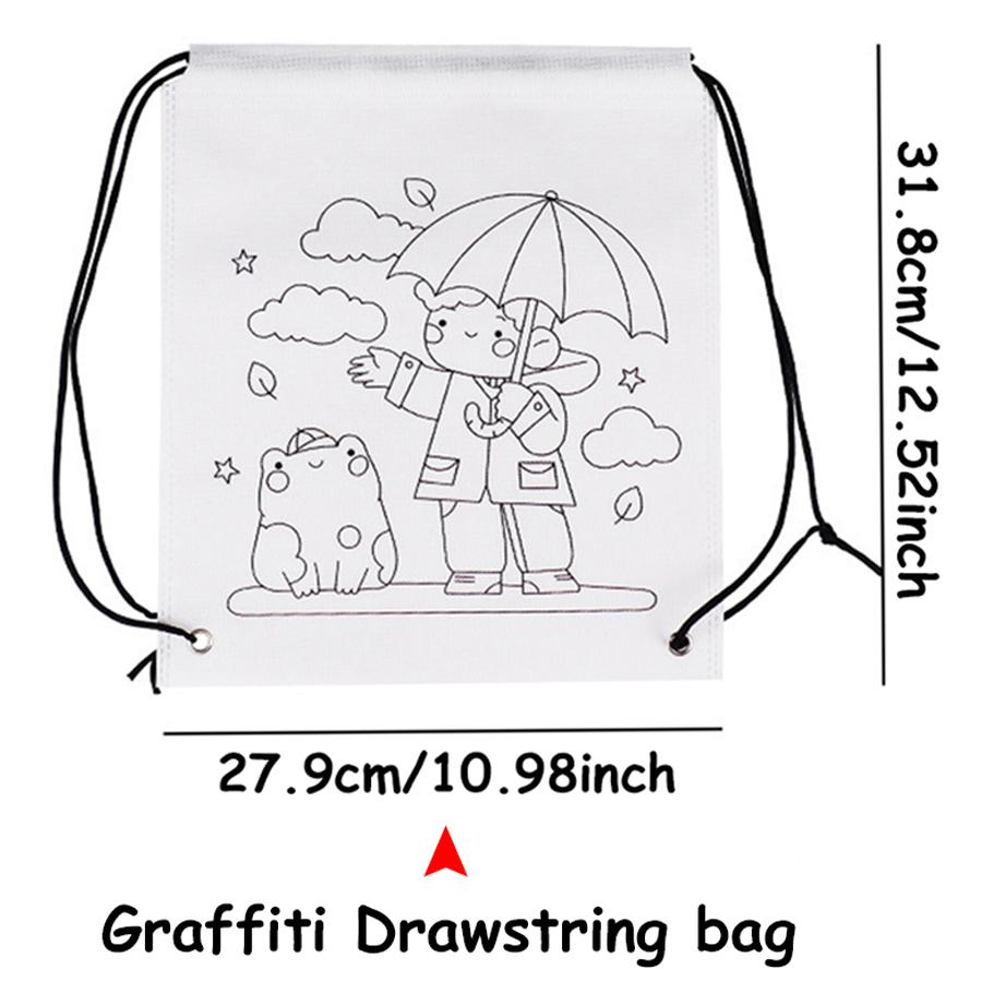1pc 31.8x27.9cm Blank Drawstring Bags Bulk Reusable Art Craft Kits Birthday Party Small Gifts Classroom Activities & Goodie Bags