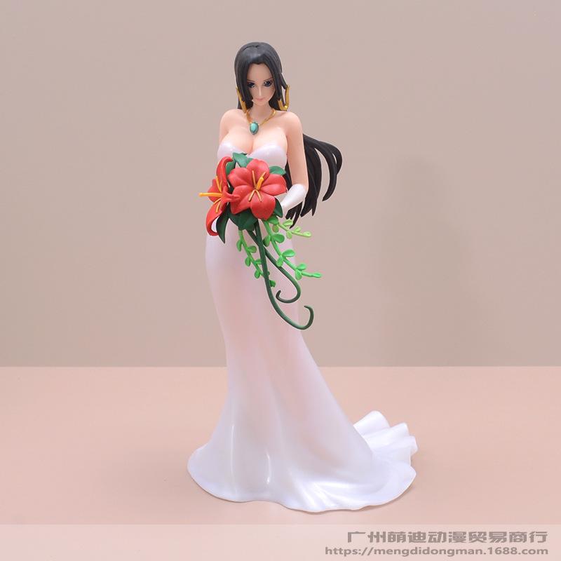 

One Piece Sailing King Beauty Wedding Dress Female Emperor Boya Hancook Handmade Model Animation Decorations Doll Boxed