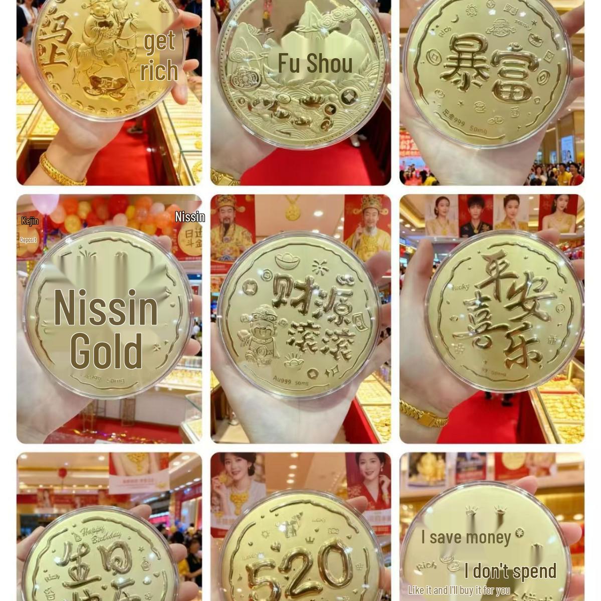 Golden 999 Pure Gold Wealth Cake - Birthday, Valentine s, New Year, Business Gift Souvenir
