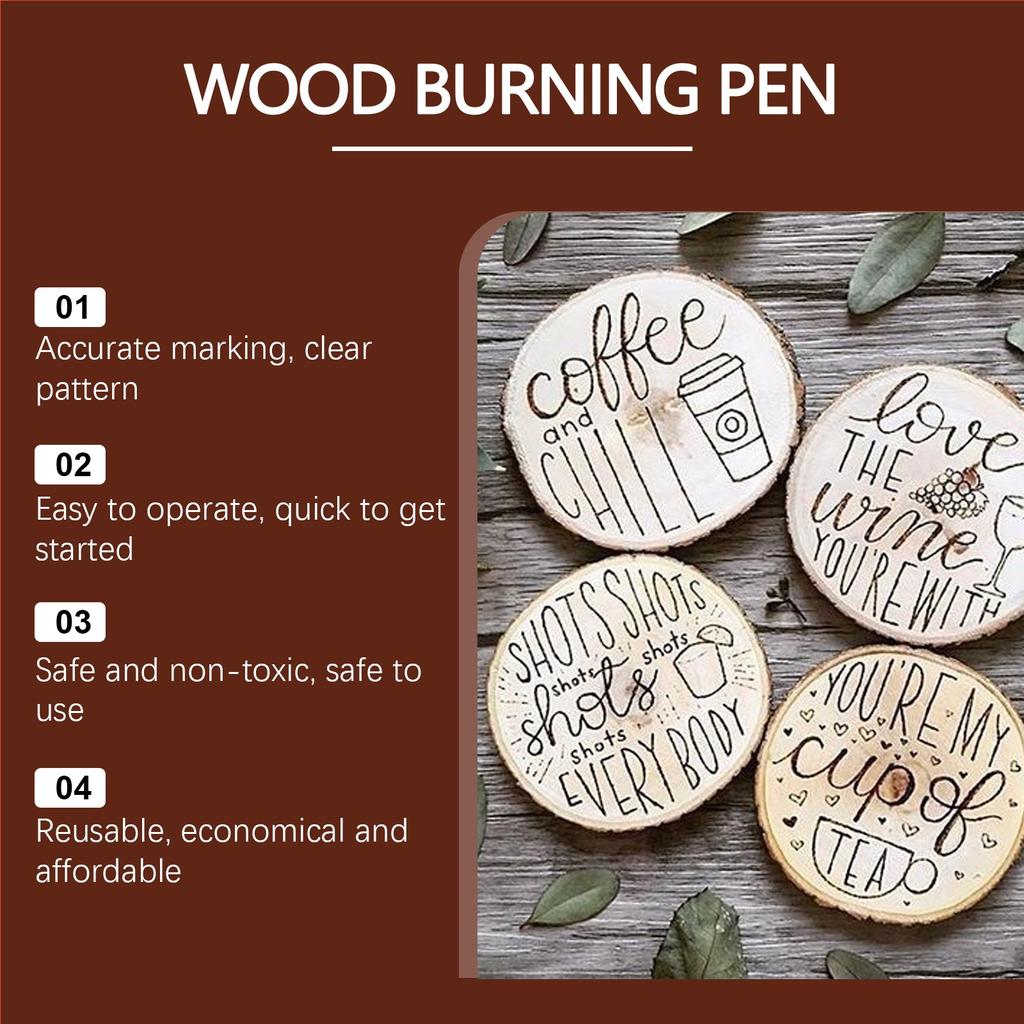 Pyrography Marker Pen Wood Pyrography Pen Burning Effect Pen Wood Marker Art Marker Pyrography Pen  Pen 1.5ml