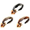 Women Headband Anti-Slip Teeth Plaid Twist Design Soft Fabric Hair Hoop Wide-Brimmed Long Wear Hair Accessory