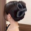 Pince à griffes triangulaire en strass en forme d'épi de blé coréen pour cheveux épais - Accessoire capillaire haut de gamme