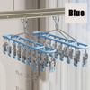 Windproof Underwear Hanger With 18 Clips Sock Rack Portable Hanging Drying Rack  For Towels Shorts