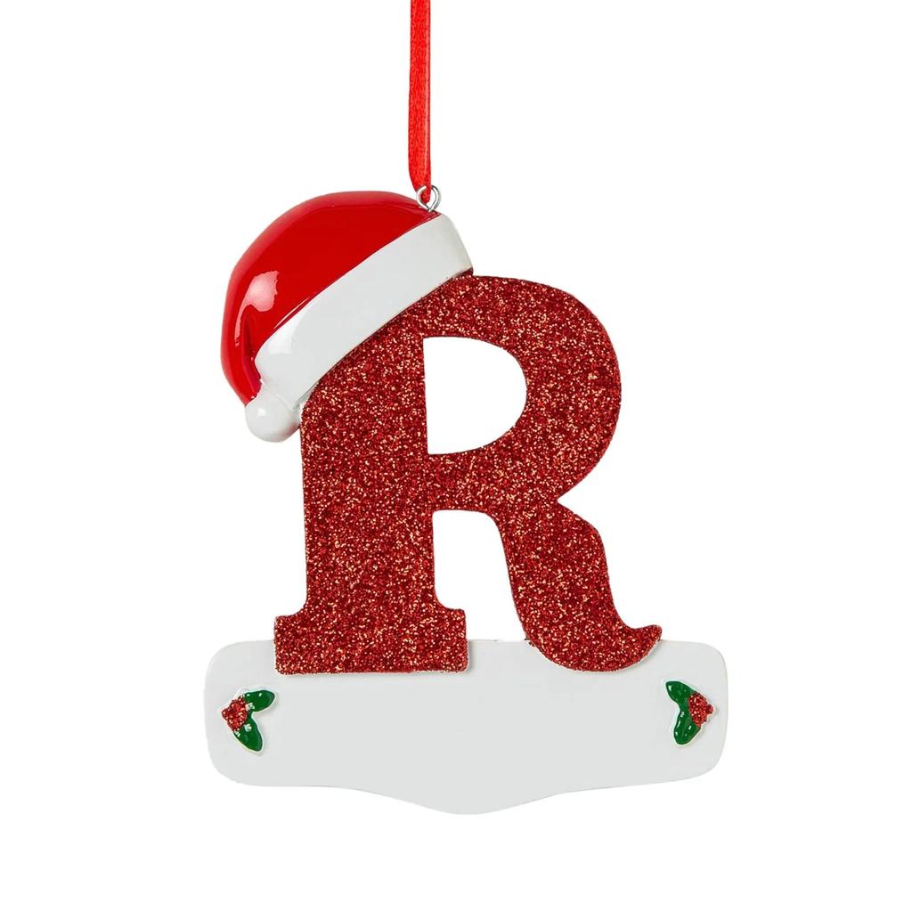 Weihnachtsdekorationsanhänger Personalisierter Weihnachtsschmuck mit 26 Buchstaben DIY Weihnachtsbaumhängeornament Neujahr 2024