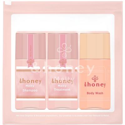 Шампунь Honey Melty для волос, лечебный гель для душа, набор мини-бутылок 45 мл+45 г Viclear Co.  ООО