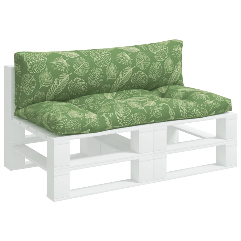 Pallet Cushions 2 Pcs Leaf Pattern Oxford Fabric