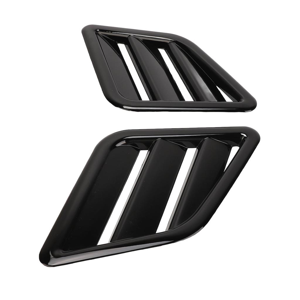 2 Pcs Engine Hood   Vent Cover ABS Front Upper Bonnet Hood   Outlet Grille Replacement for