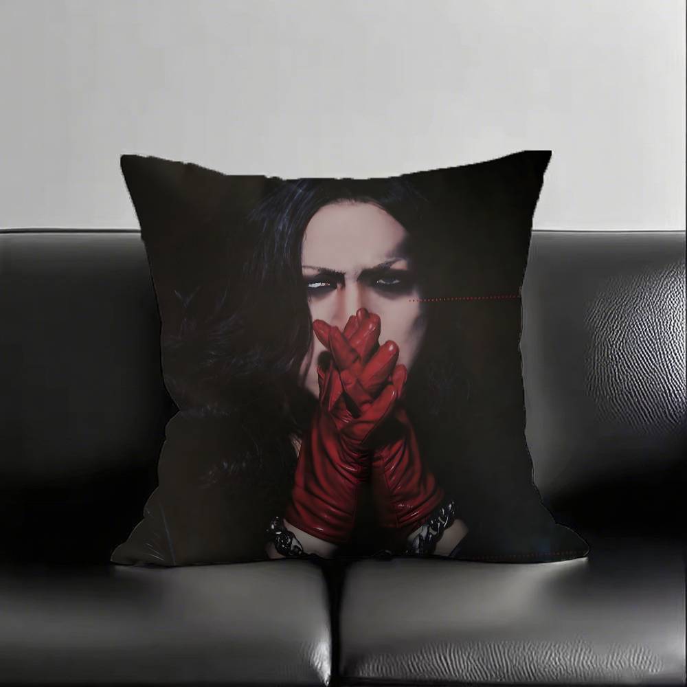

1 шт. Наволочка для подушки Rock Band Malice Mizer Модна квадратна наволочка Декор для спальні, дивана, кімнати Ins Відпочинок 16x16Inch