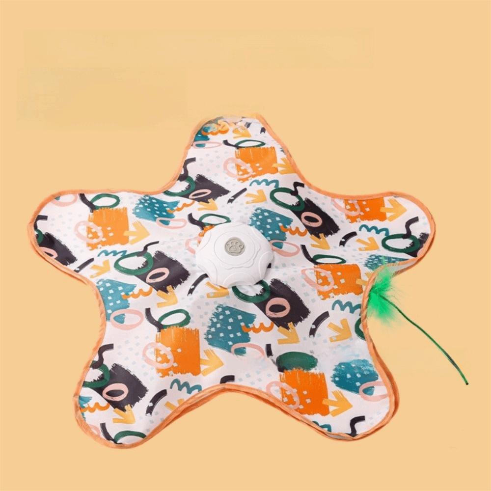 Built-in Feathers Cat Hide and Seek Toy Motion Sensing Automatic Cat Teaser Indoor Game
