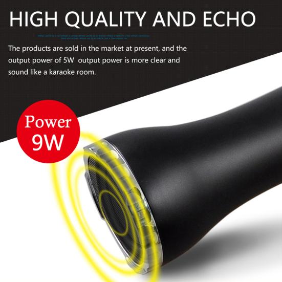 3-in-1 Bluetooth-kompatibler Lautsprecher Handliches Kabelloses Karaoke-Gesangs-Aufnahme-Mikrofon