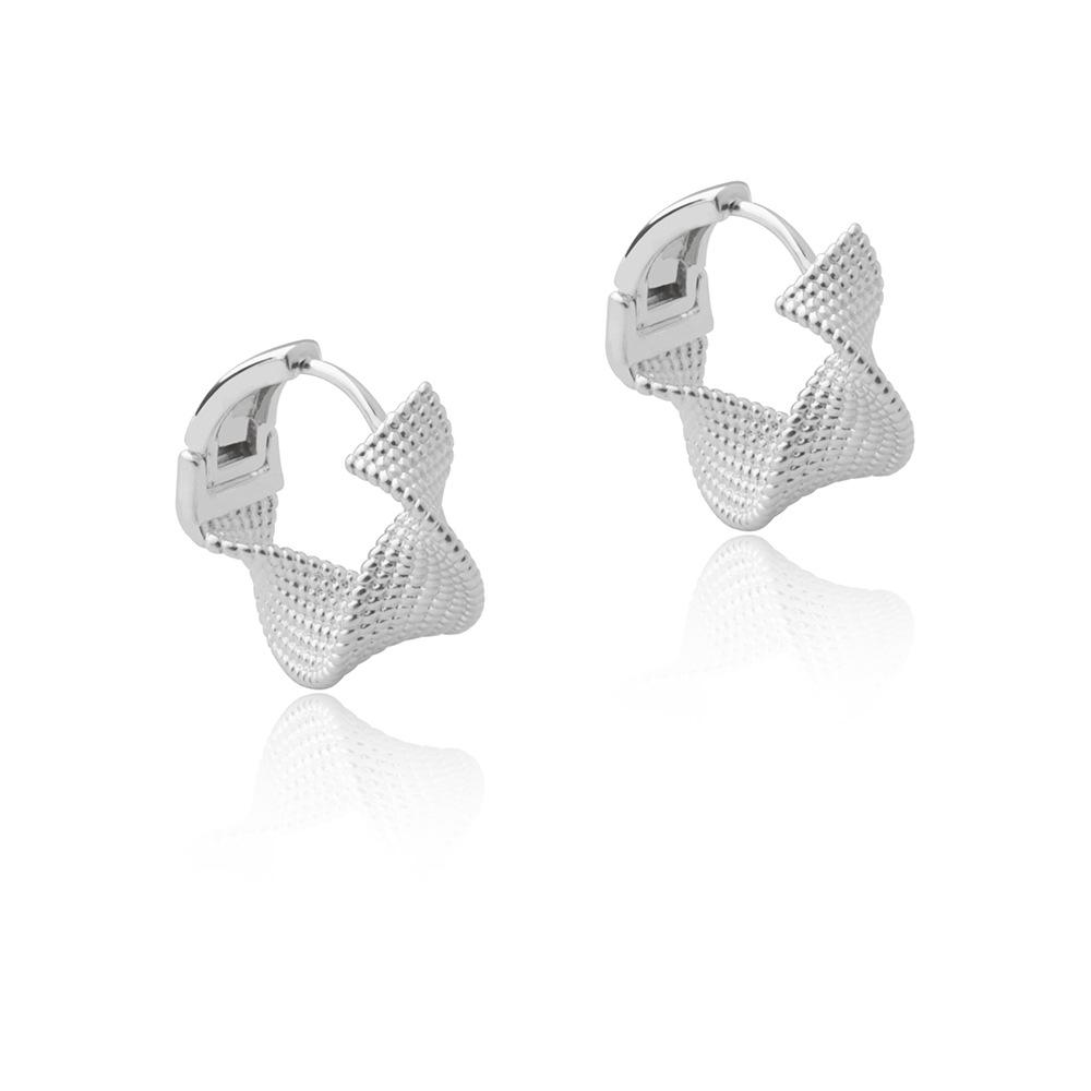 Twisted Hoop Earrings, Gold Plated Huggie, Designer Jewelry, Braided Statement Earrings for Women