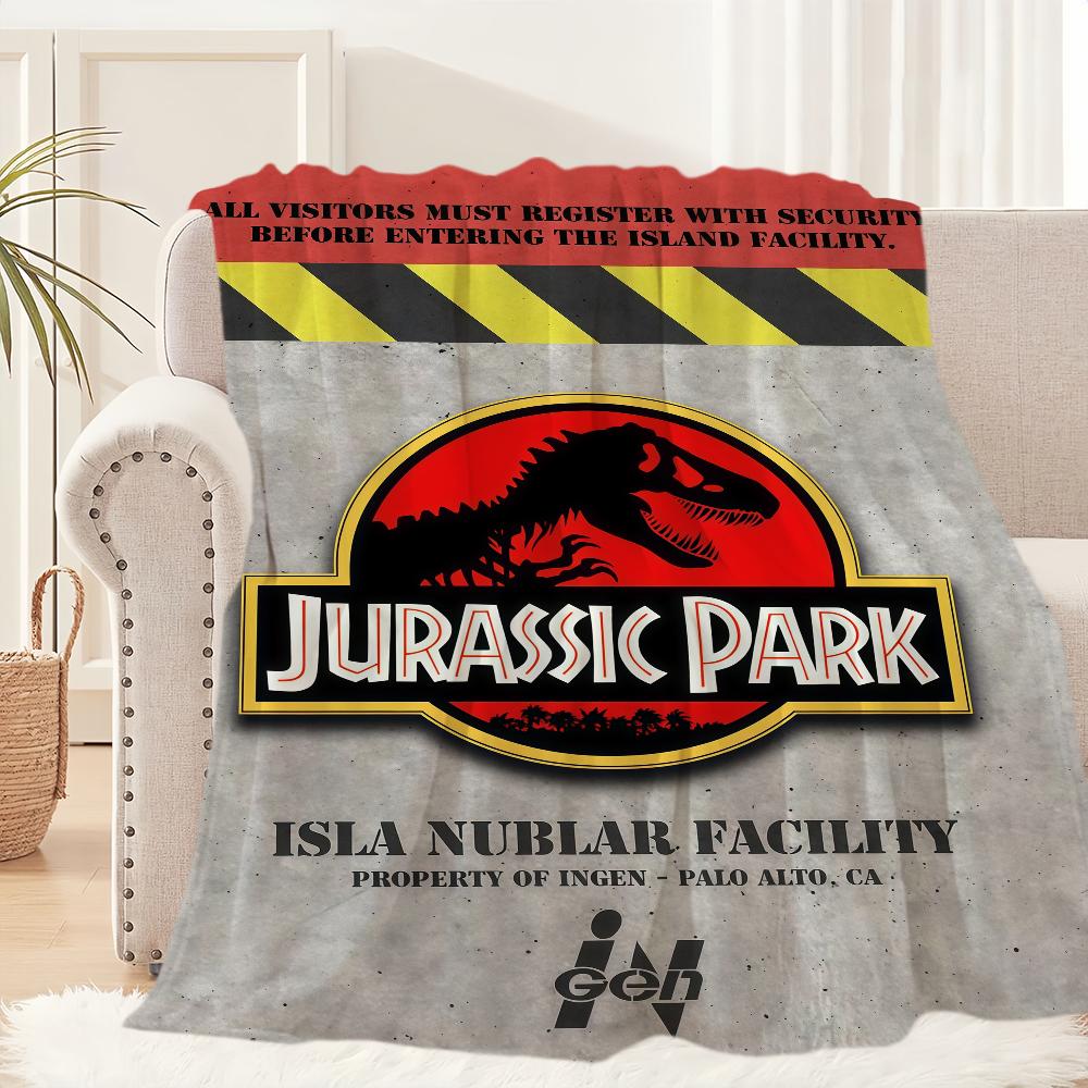Classic Movies J-Jurassic P-Park Blanket Blanket for Couch Sofa Travel Home Picni Flannel Blanket birthday gift Warm Comfortable