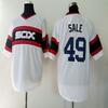 Maglia da Baseball Unisex Maglietta da Fan Stile White Sox Ricamata Cotone Top Sportivo Uomo Donna Abbigliamento Casual