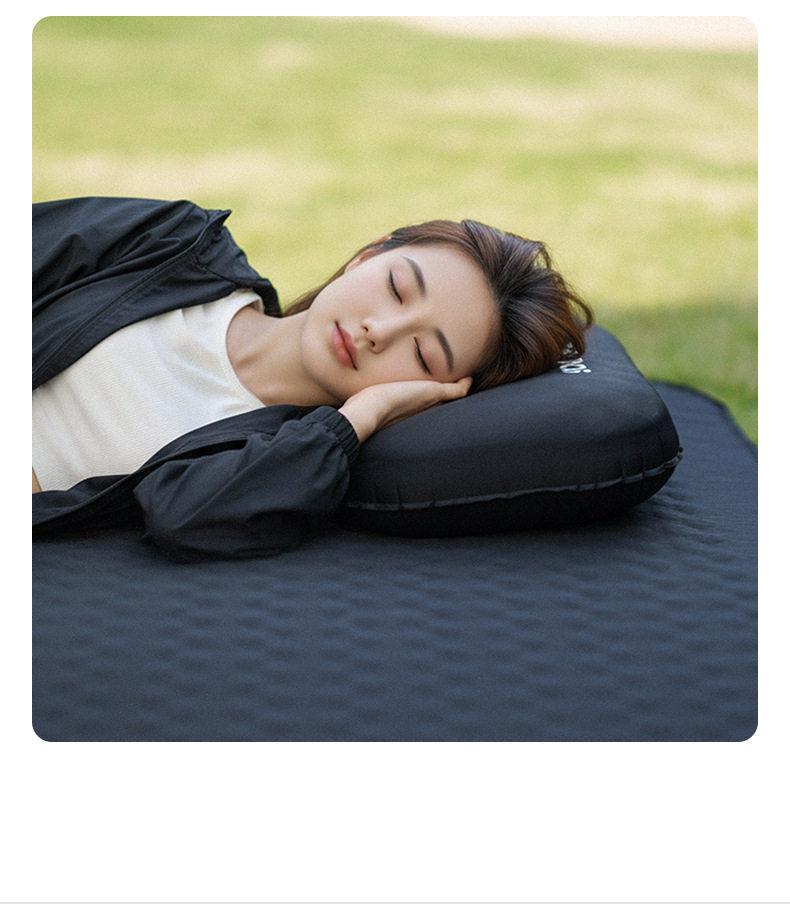Blackdog Feather Bone Inflatable Travel Pillow for Outdoor, Camping, Sleeping, and Lumbar Support.
