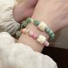 Qingti Lion Lion Natural Stone Drawstring Bracelet Girls New Chinese Ancient Beaded Bracelet Advanced Natural Stone Jewelry