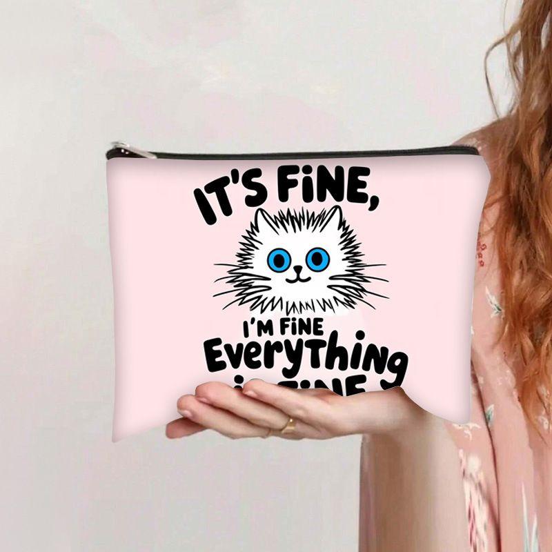 Prodej Kosmetická taška na plátno s ďábelským okem Studentská penál na zip Dámská kosmetická taška