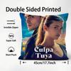 M-My Fault C-Culpa Mia Movie Cushion Cover Premium Comfort Reversible Pillow Cover - Dual - Use Design for Home & Car