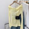 French Transparent Pleated Trumpet Sleeve Blouse - New Sweet & Spicy Women's Top