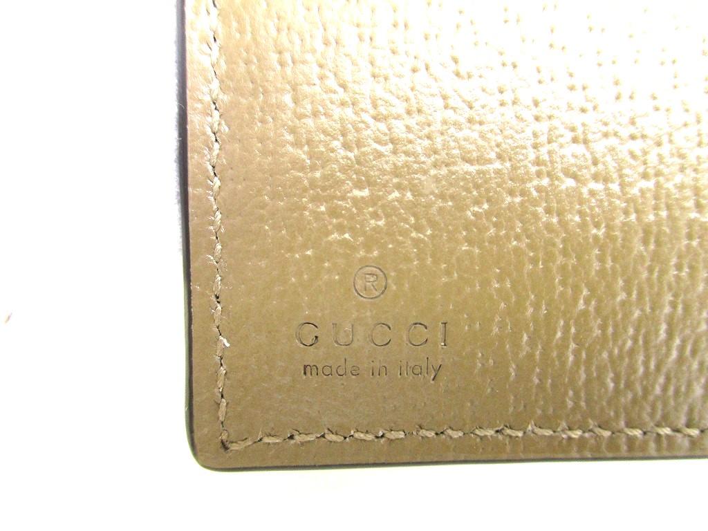 Authentic GUCCI Silver Marmont G Brown Leather Bifold Flap Long Wallet #9824  Refurbished