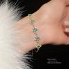 Zircon Flower Pendant Bracelet With Metal Plating For Womens Fashion Accessories