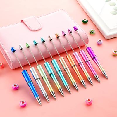 10 Stück Farbverlaufsperlen Gelstift Kunststoff Kugelschreiber DIY Perlenkugelschreiber