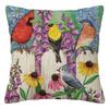 Branch bird flower linen pillowcase sofa cushion cover home decoration can be customized for you 40x40 50x50 60x60 45x45