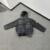 STONE Island Unisex Moda Omuz Kapitone Şişme Kapüşonlu Kışlık Mont