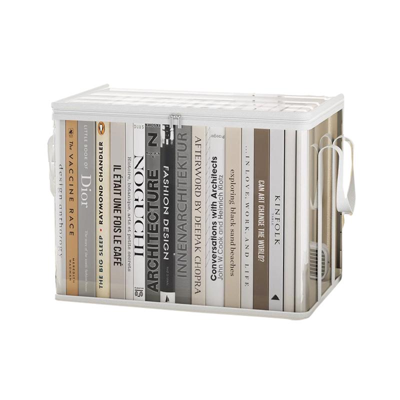 Toys Organization Student Book Storage Bag Large Capacity Foldable Portable Storage Box Transparent Dustproof Waterproof Clothes