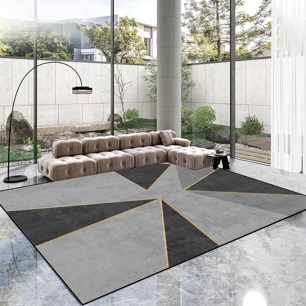 Nordic Geometric Low Pile Carpet Non Slip Living Room Rug 160x230cm Large Area Bedroom Floor Mat